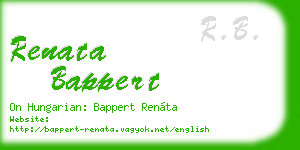 renata bappert business card